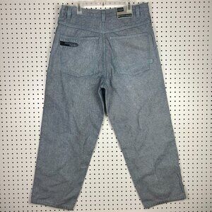 Brooklyn Xpress Double Knee Y2K Baggy Jean 38x30 Streetwear Skate Wide Leg Denim